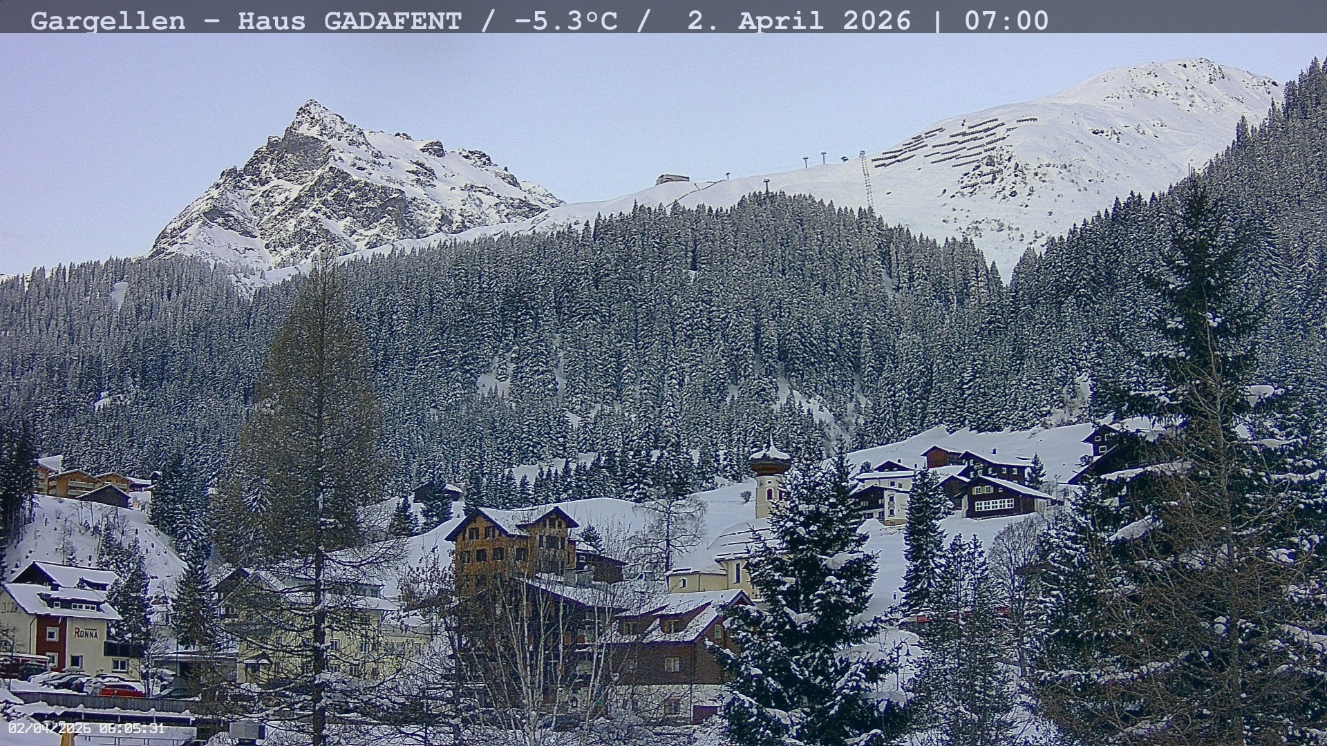 Archiv Foto Webcam Gargellen - Schafberg