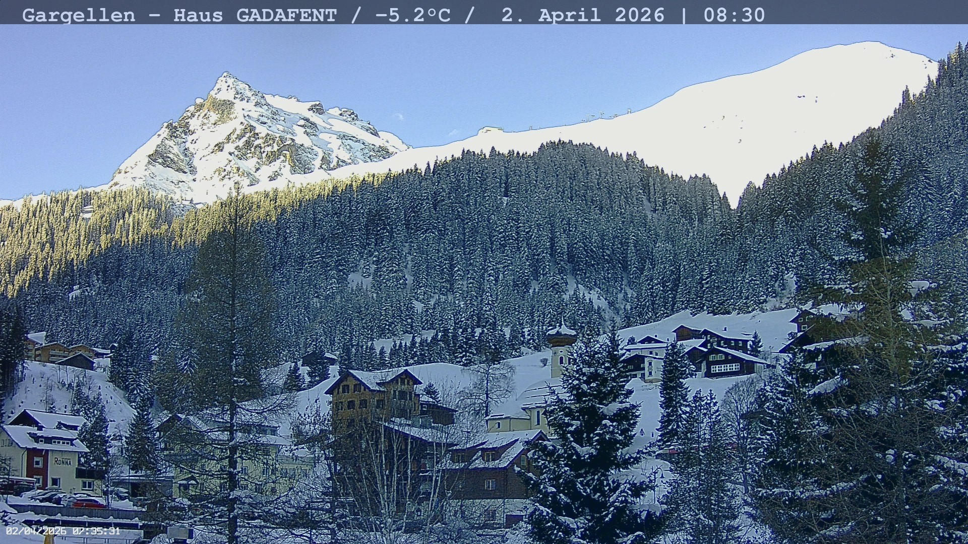 Archiv Foto Webcam Gargellen - Schafberg