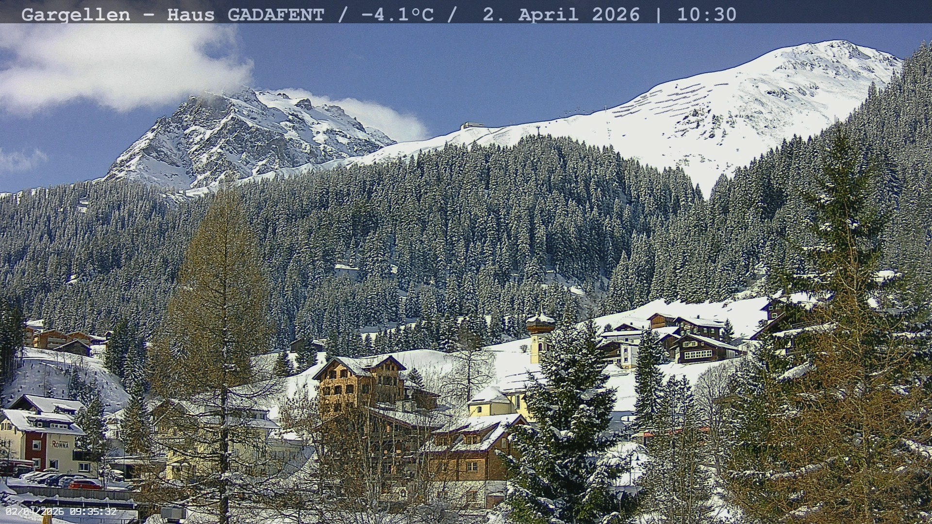 Archiv Foto Webcam Gargellen - Schafberg