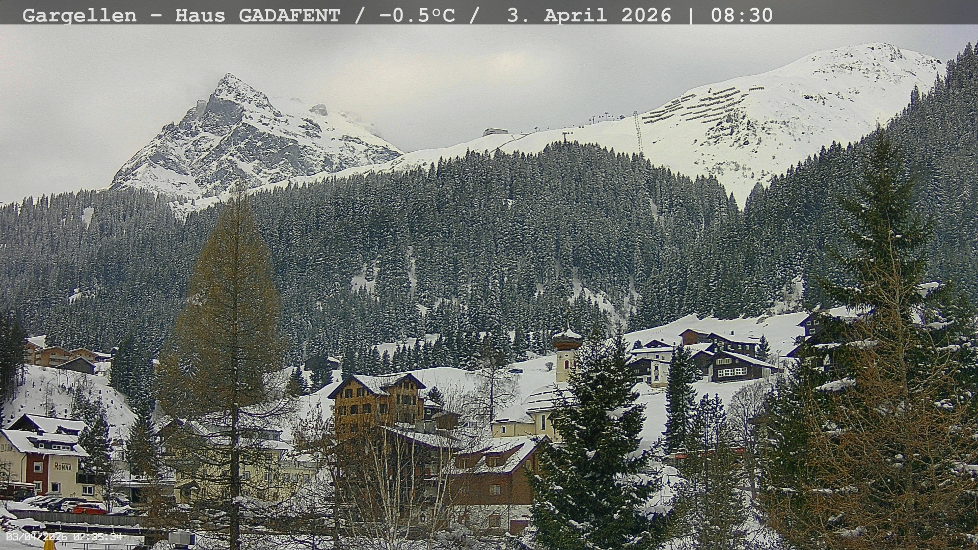 Archived image Webcam Schafberg Gargellen