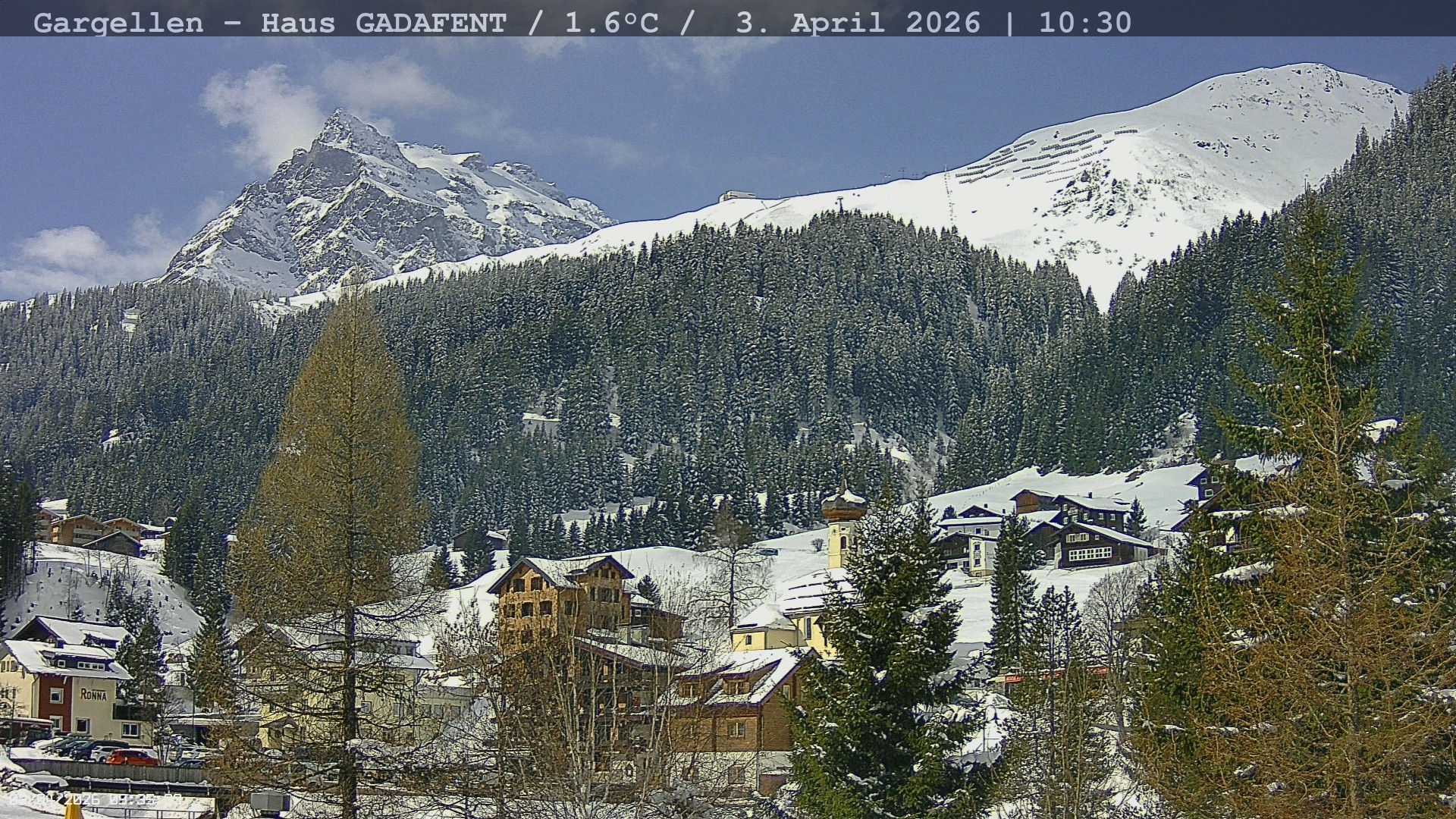 Archived image Webcam Schafberg Gargellen