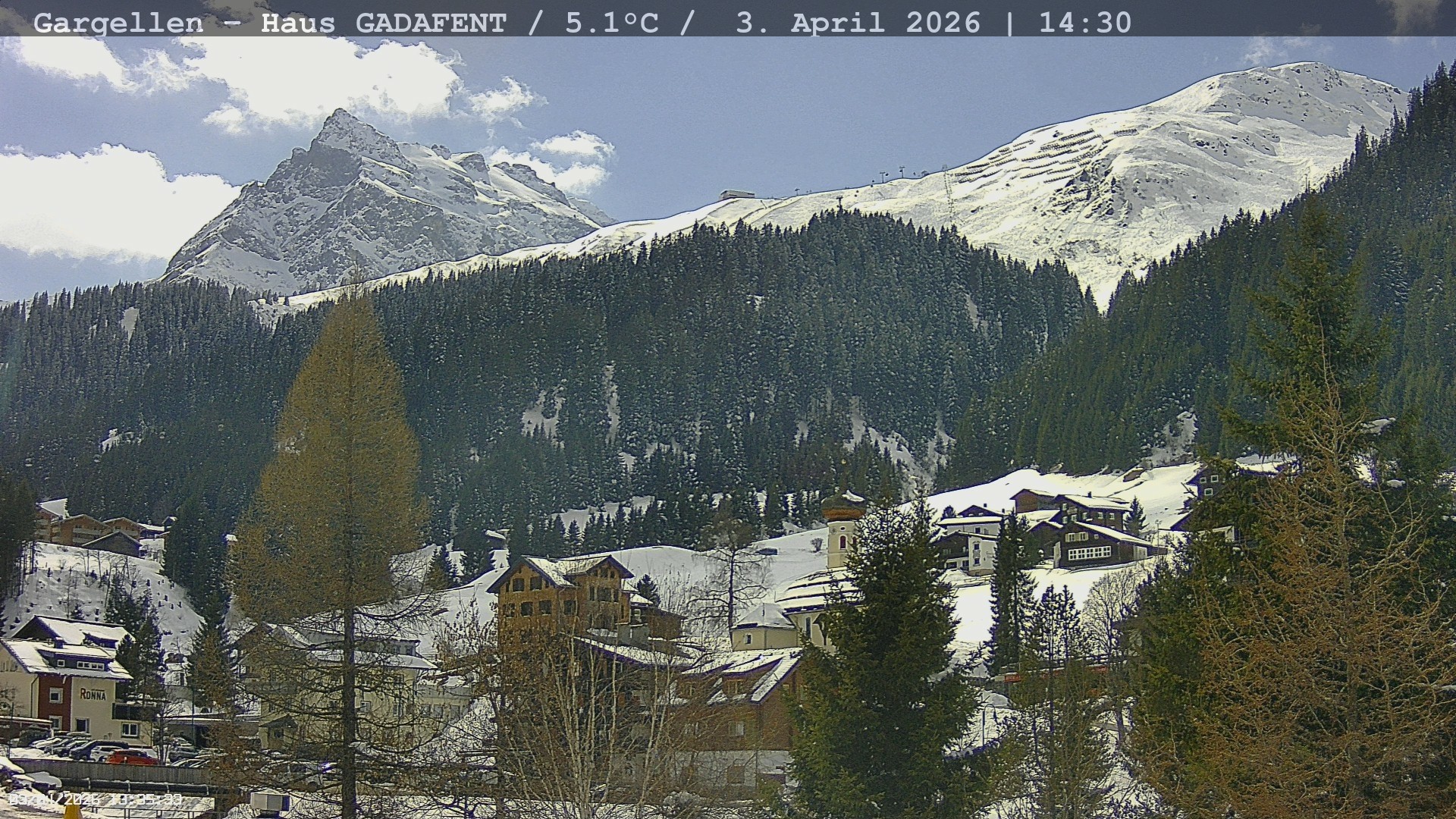 Archived image Webcam Schafberg Gargellen