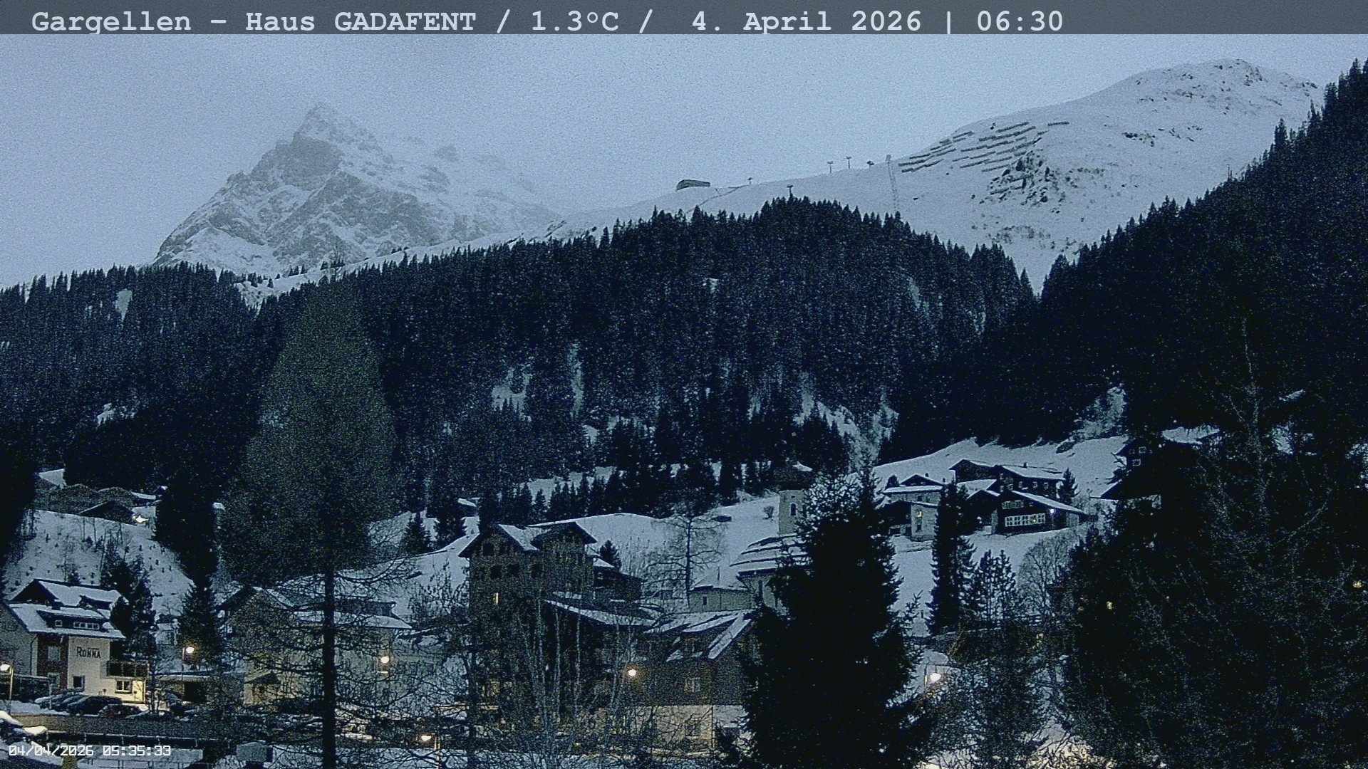 Archiv Foto Webcam Gargellen - Schafberg