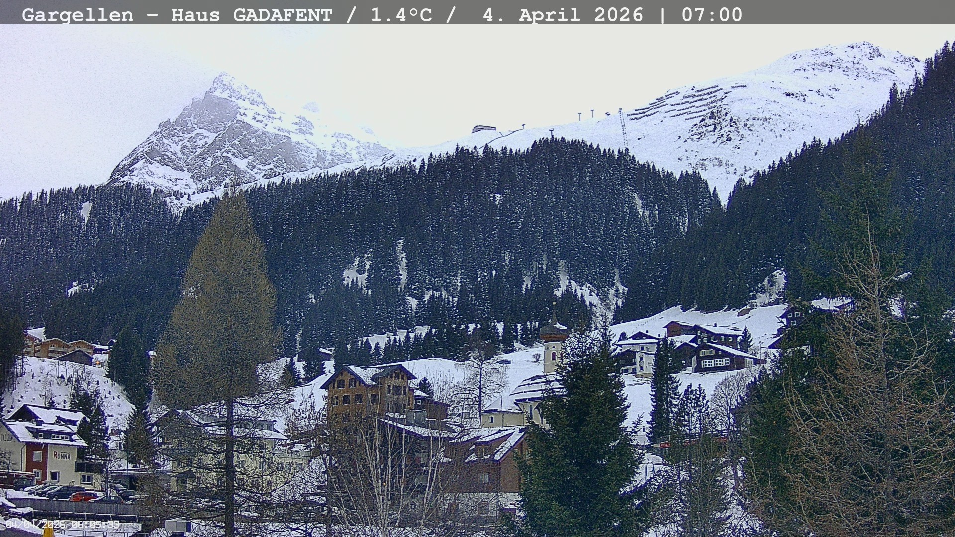 Archiv Foto Webcam Gargellen - Schafberg