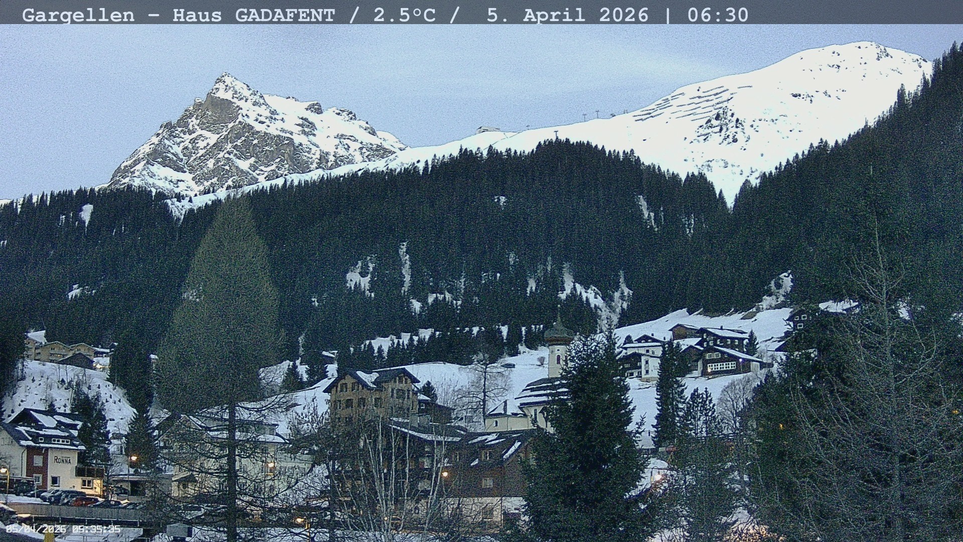 Archived image Webcam Schafberg Gargellen