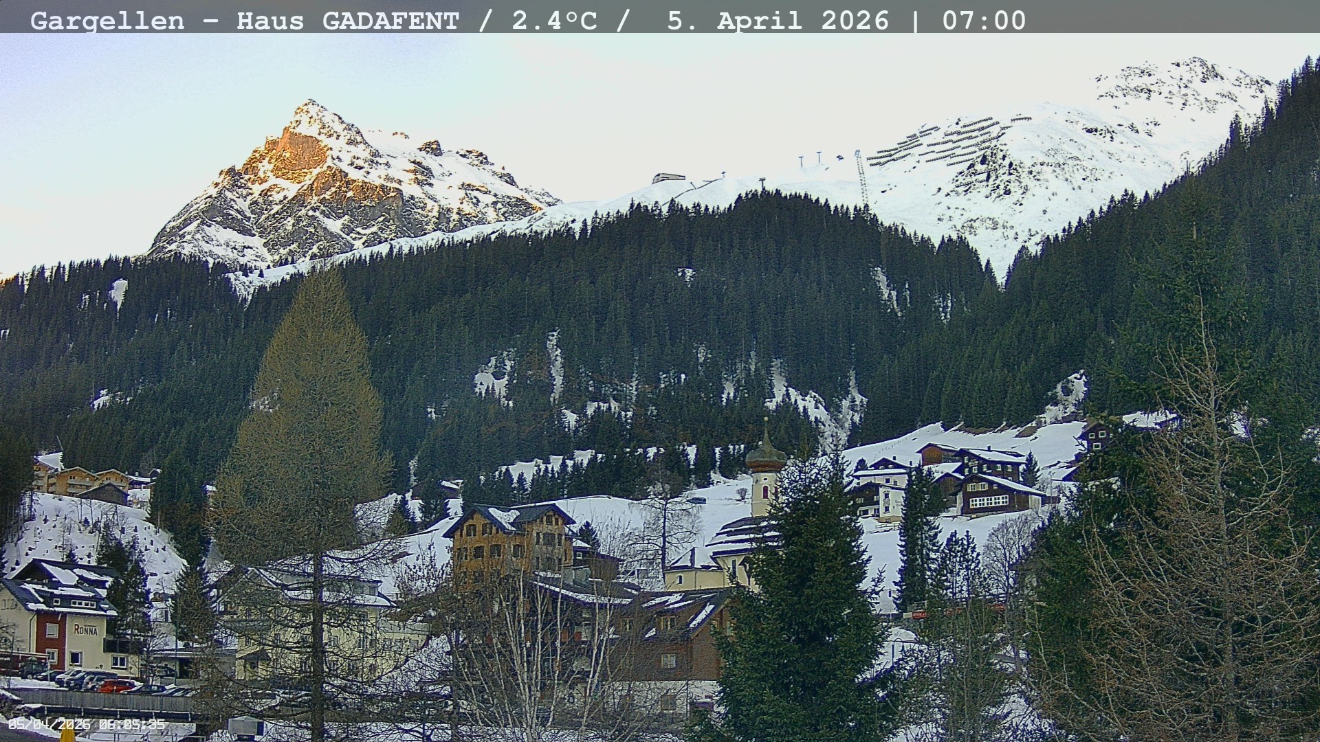 Archived image Webcam Schafberg Gargellen