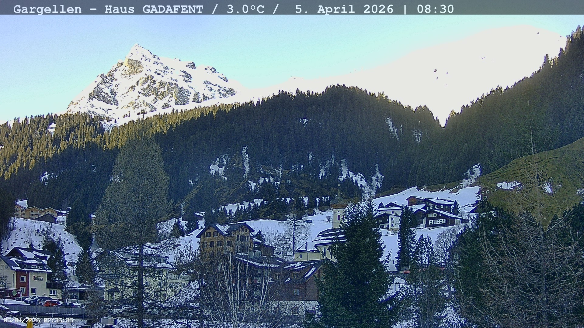 Archived image Webcam Schafberg Gargellen