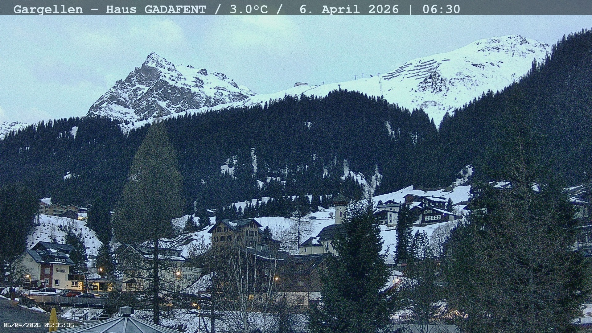 Archived image Webcam Schafberg Gargellen