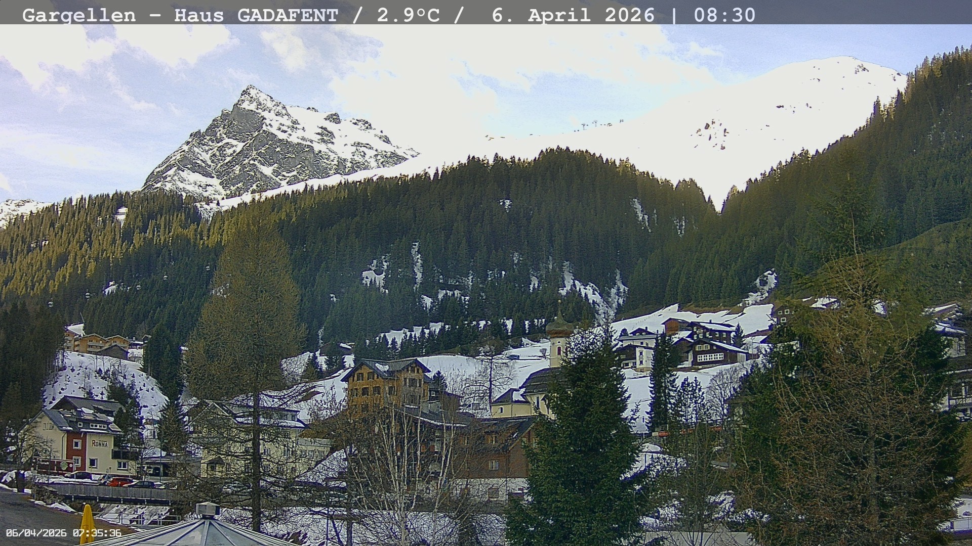 Archived image Webcam Schafberg Gargellen