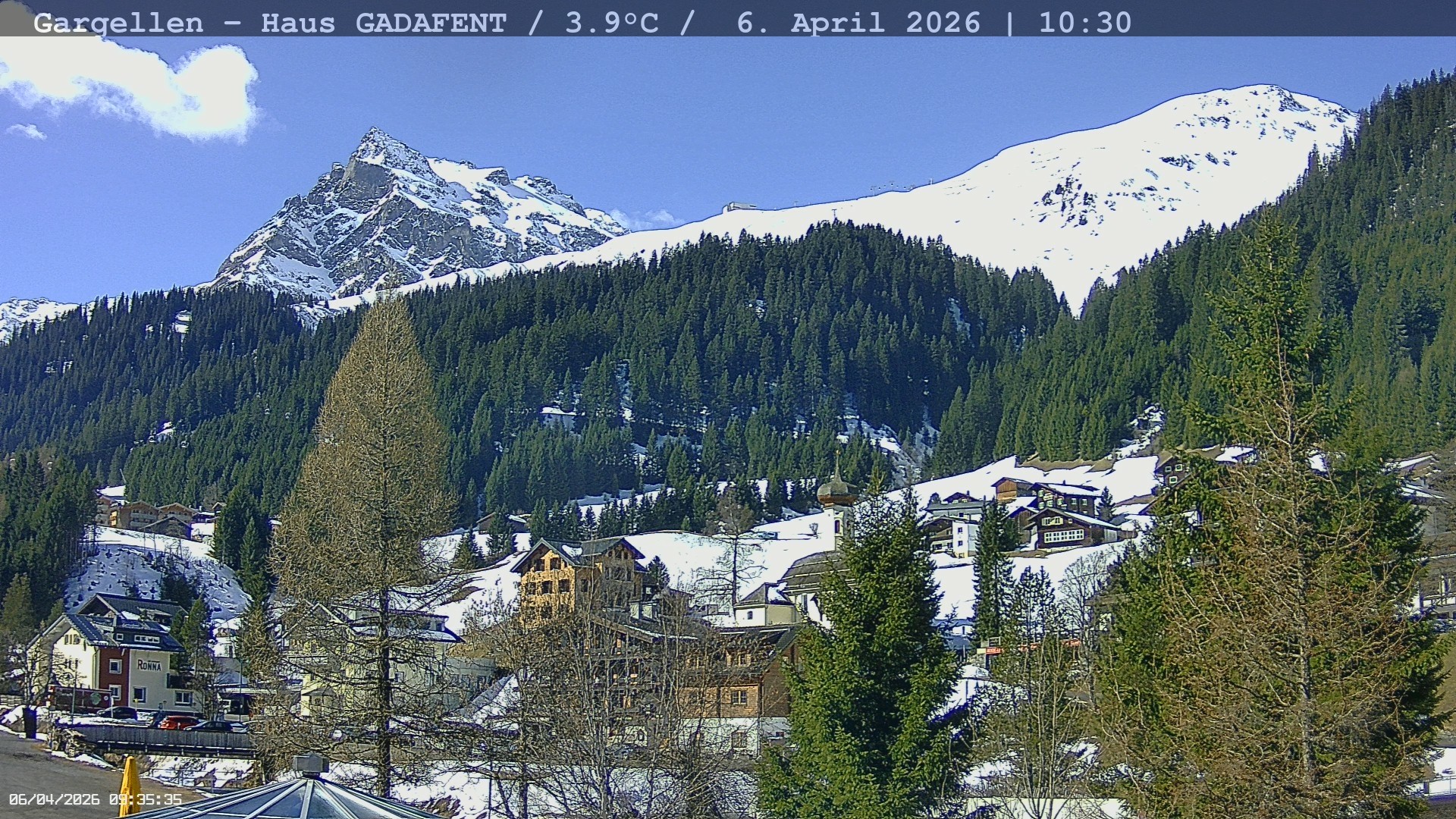 Archived image Webcam Schafberg Gargellen