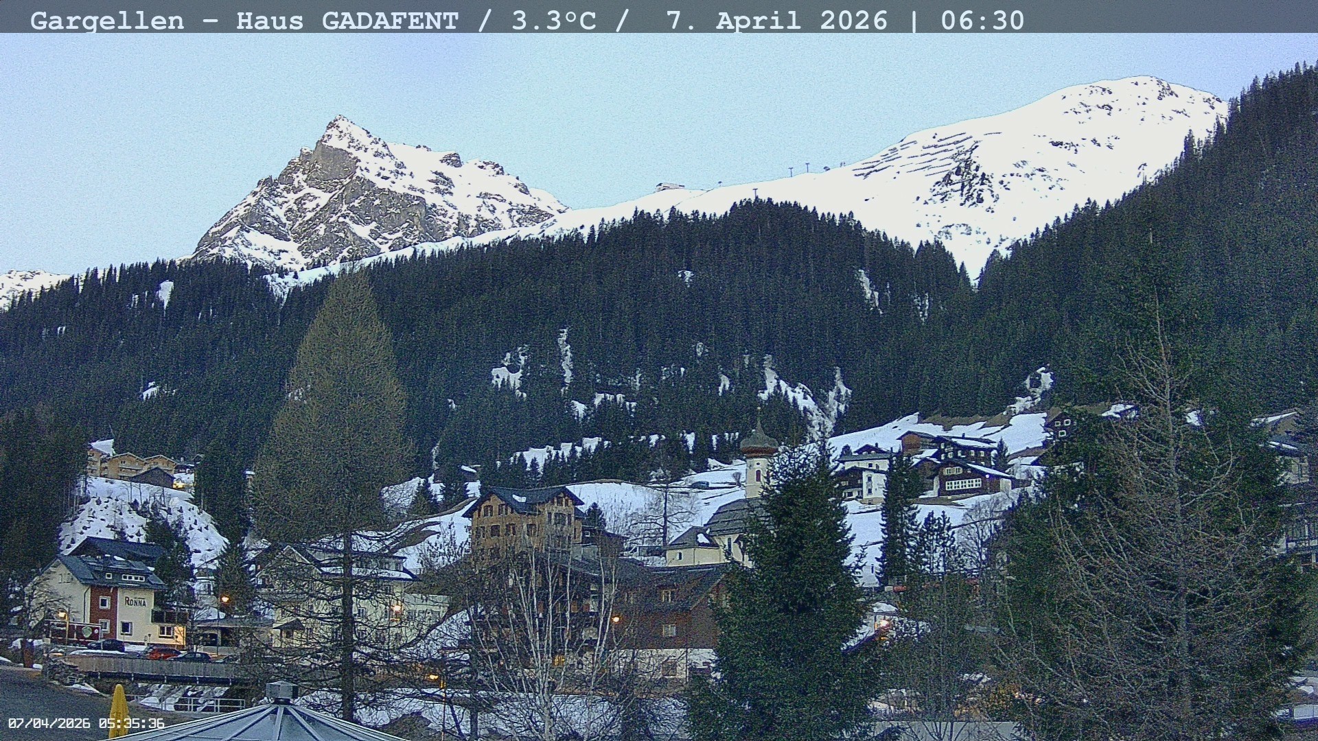 Archived image Webcam Schafberg Gargellen