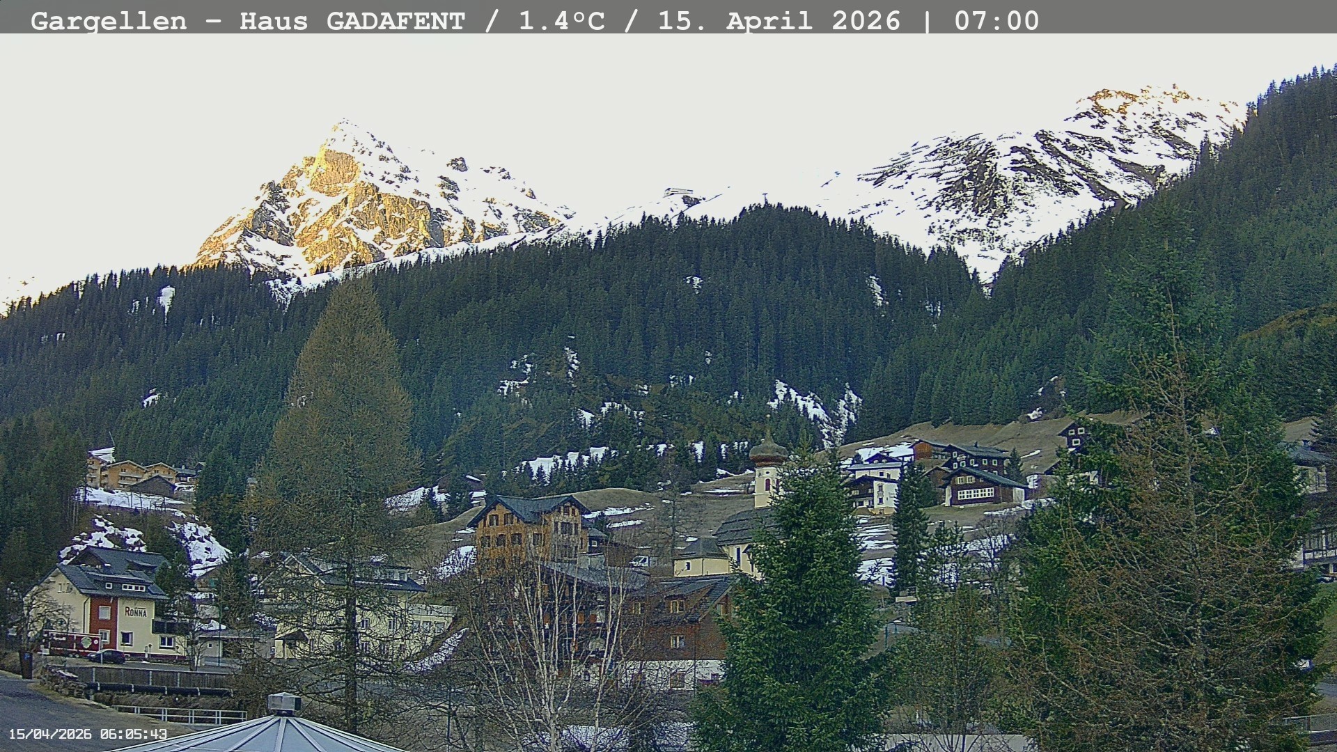 Archived image Webcam Schafberg Gargellen