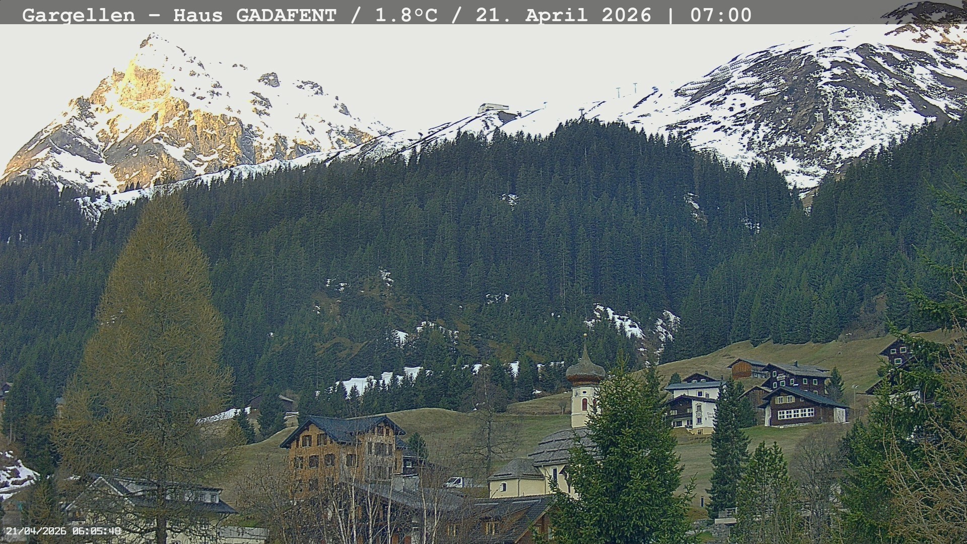 Archiv Foto Webcam Gargellen - Schafberg