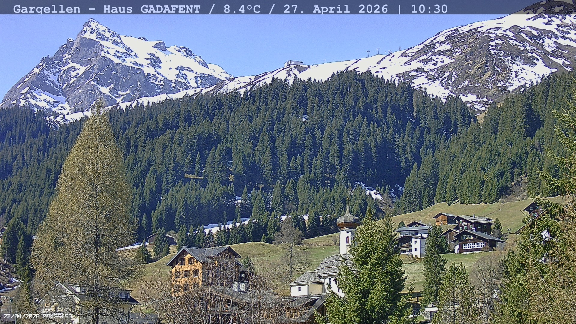 Archiv Foto Webcam Gargellen - Schafberg