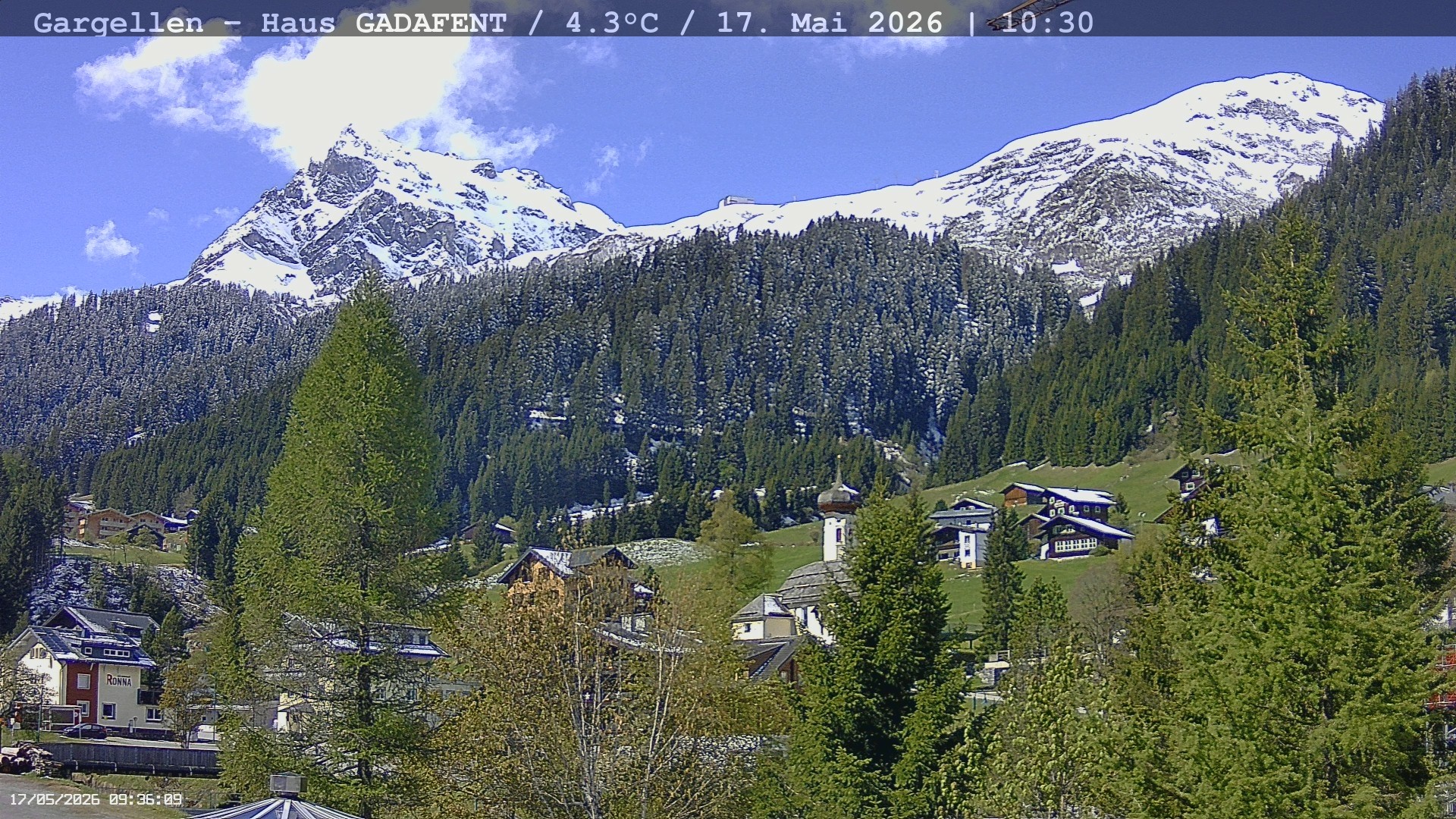 Archiv Foto Webcam Gargellen - Schafberg