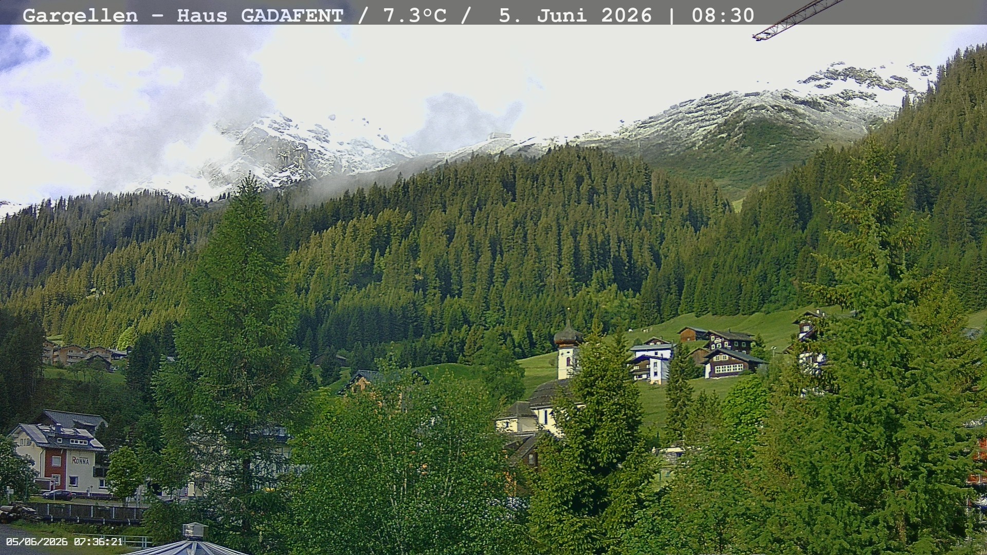 Archived image Webcam Schafberg Gargellen