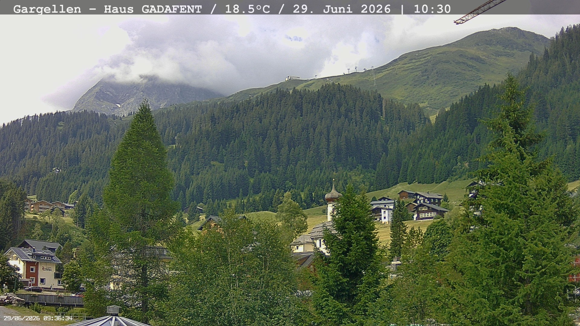 Archiv Foto Webcam Gargellen - Schafberg