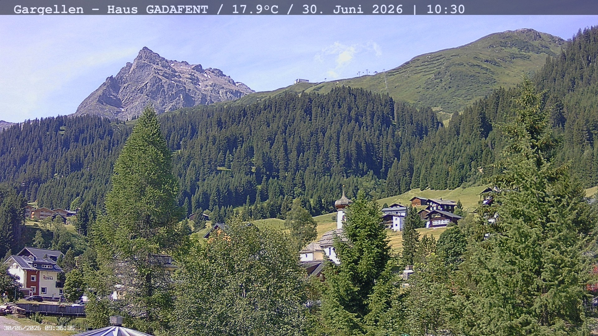 Archiv Foto Webcam Gargellen - Schafberg