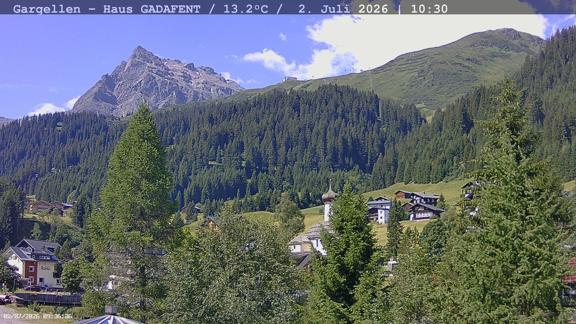 Archived image Webcam Schafberg Gargellen