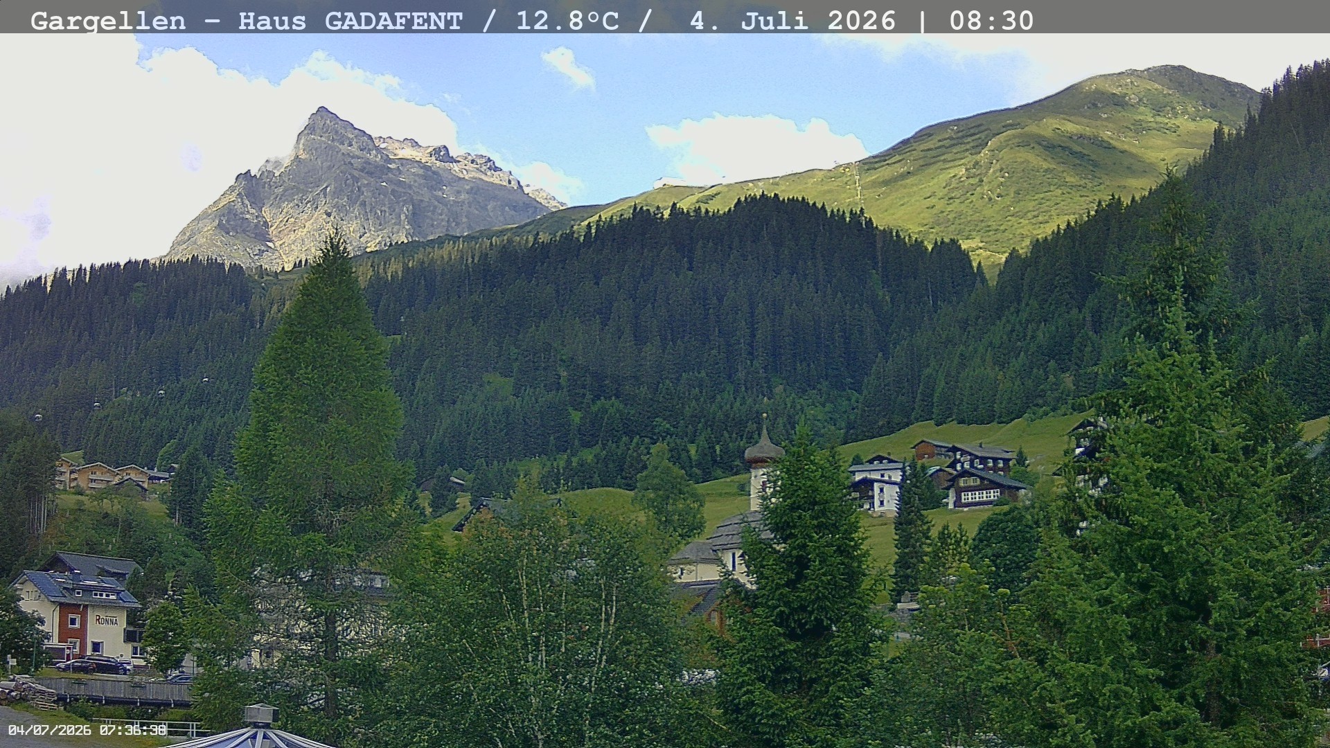 Archiv Foto Webcam Gargellen - Schafberg