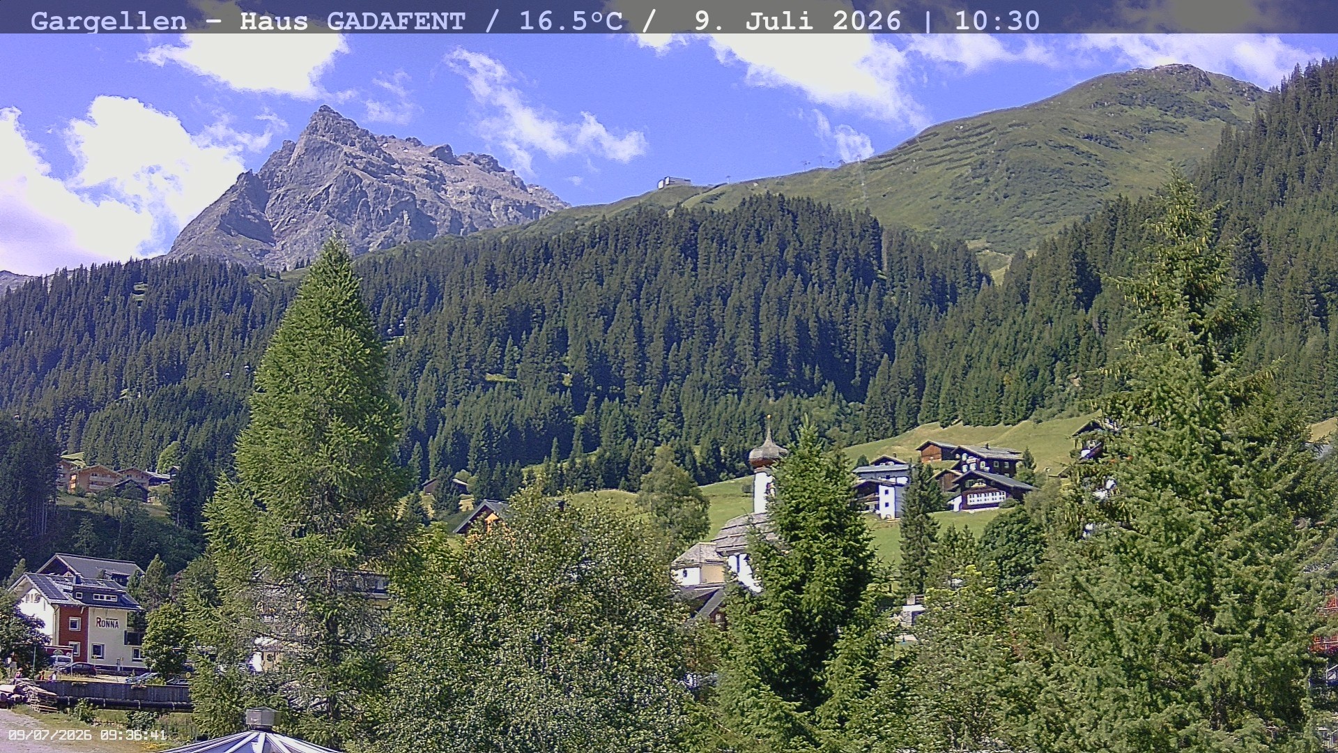 Archiv Foto Webcam Gargellen - Schafberg