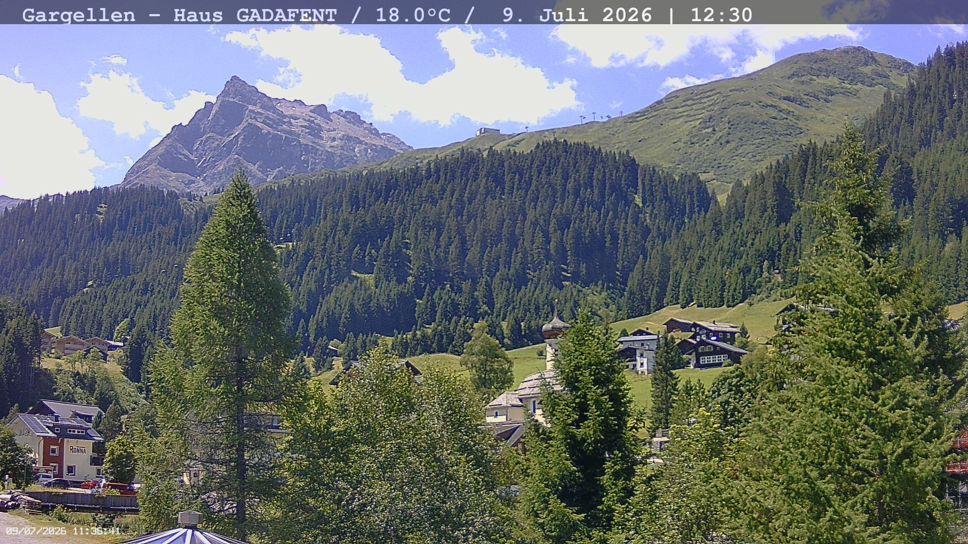 Archiv Foto Webcam Gargellen - Schafberg