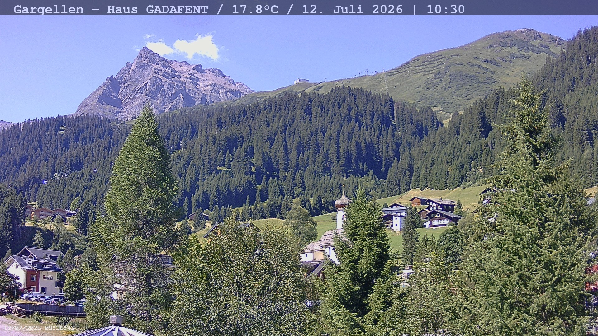 Archived image Webcam Schafberg Gargellen