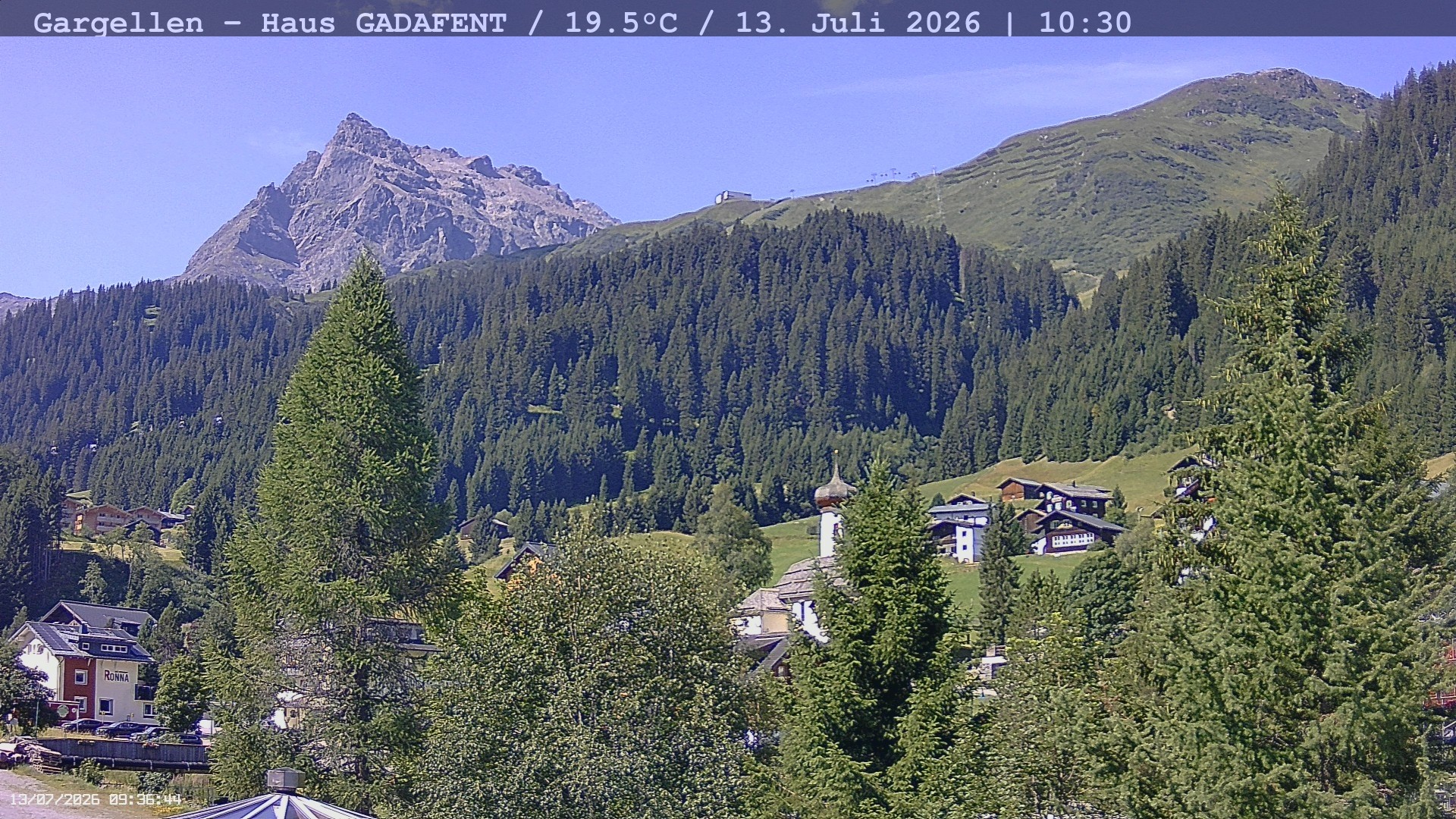 Archiv Foto Webcam Gargellen - Schafberg