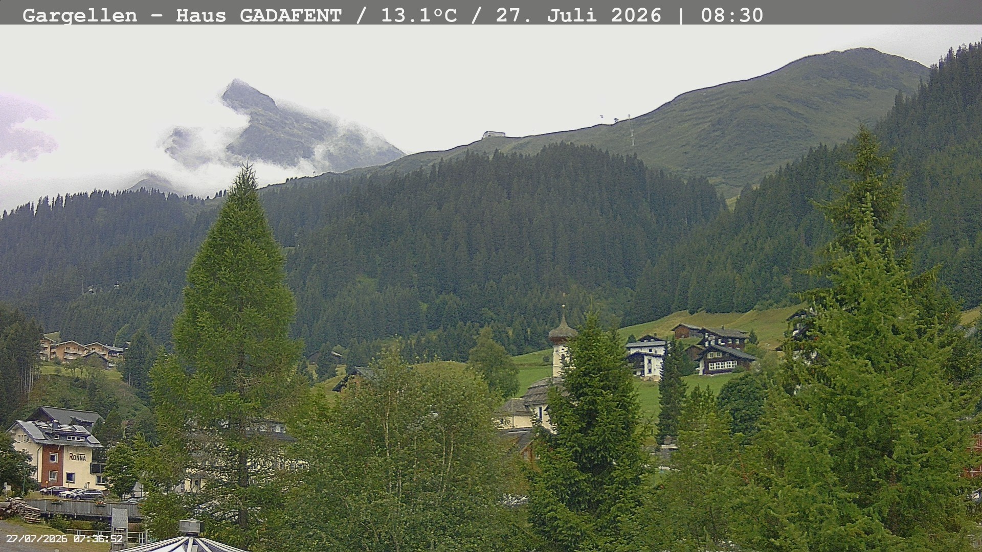 Archiv Foto Webcam Gargellen - Schafberg