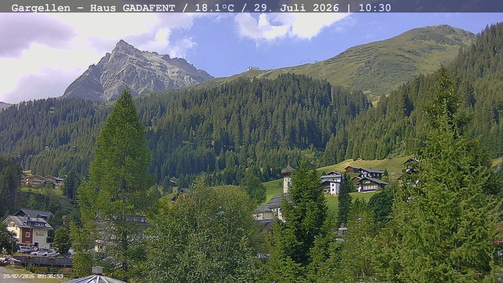 Archiv Foto Webcam Gargellen - Schafberg