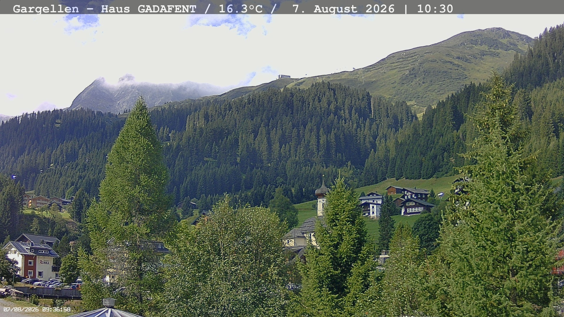 Archiv Foto Webcam Gargellen - Schafberg