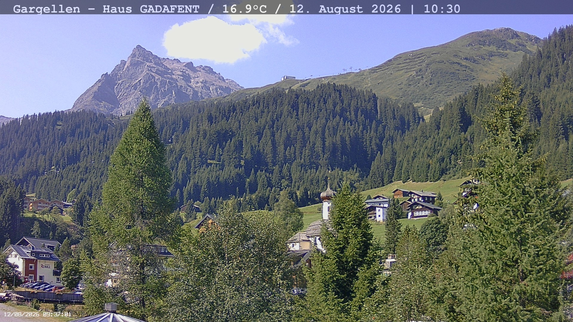 Archiv Foto Webcam Gargellen - Schafberg