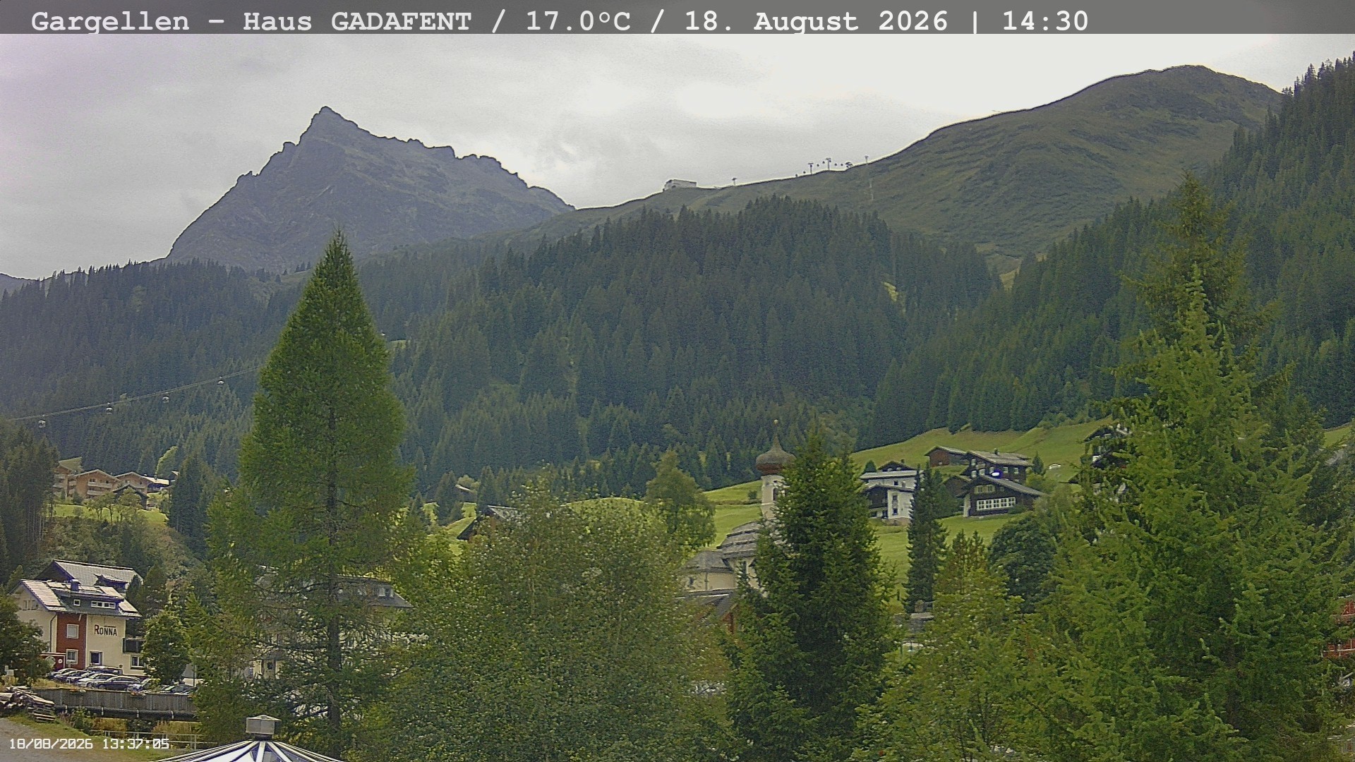 Archiv Foto Webcam Gargellen - Schafberg
