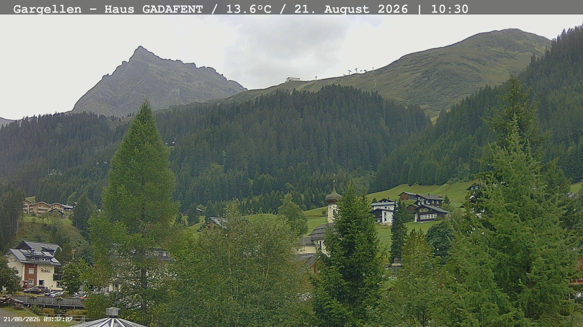 Archiv Foto Webcam Gargellen - Schafberg