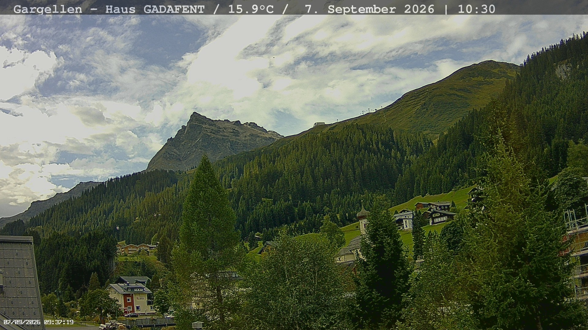 Archiv Foto Webcam Gargellen - Schafberg