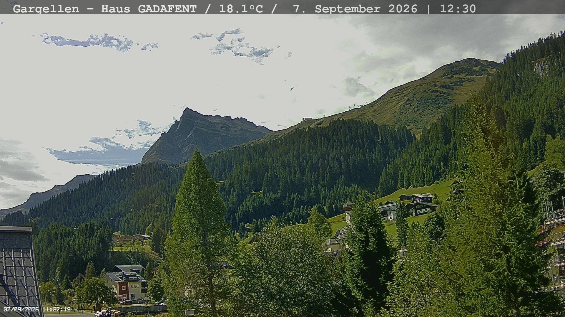 Archiv Foto Webcam Gargellen - Schafberg