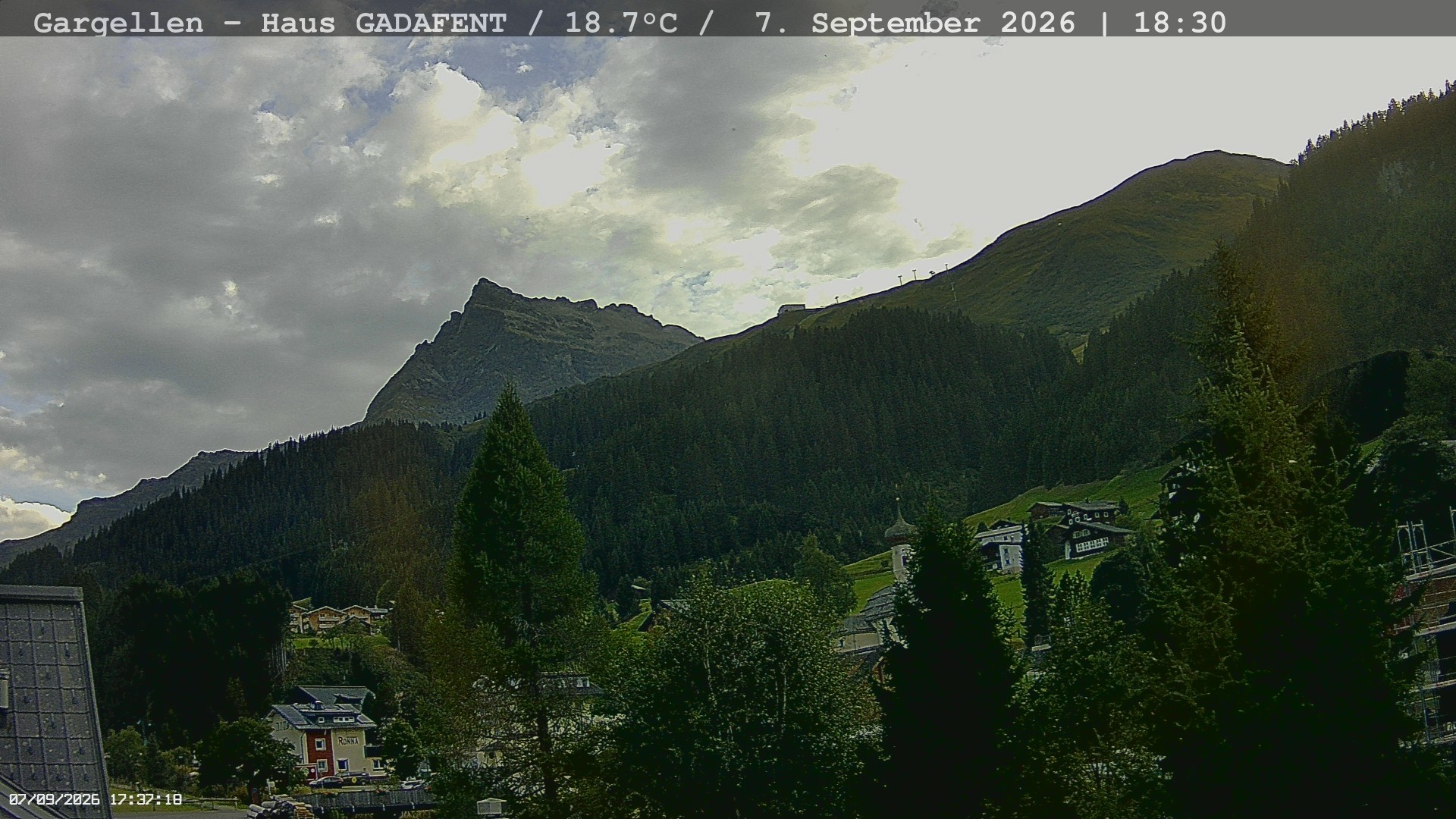 Archiv Foto Webcam Gargellen - Schafberg