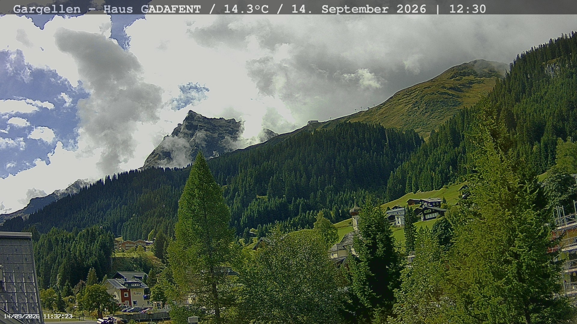 Archiv Foto Webcam Gargellen - Schafberg