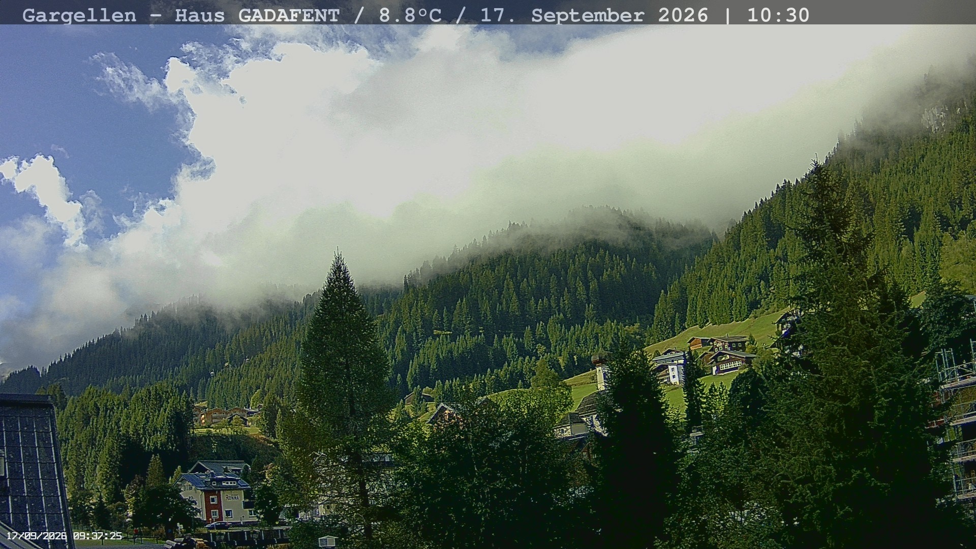 Archiv Foto Webcam Gargellen - Schafberg