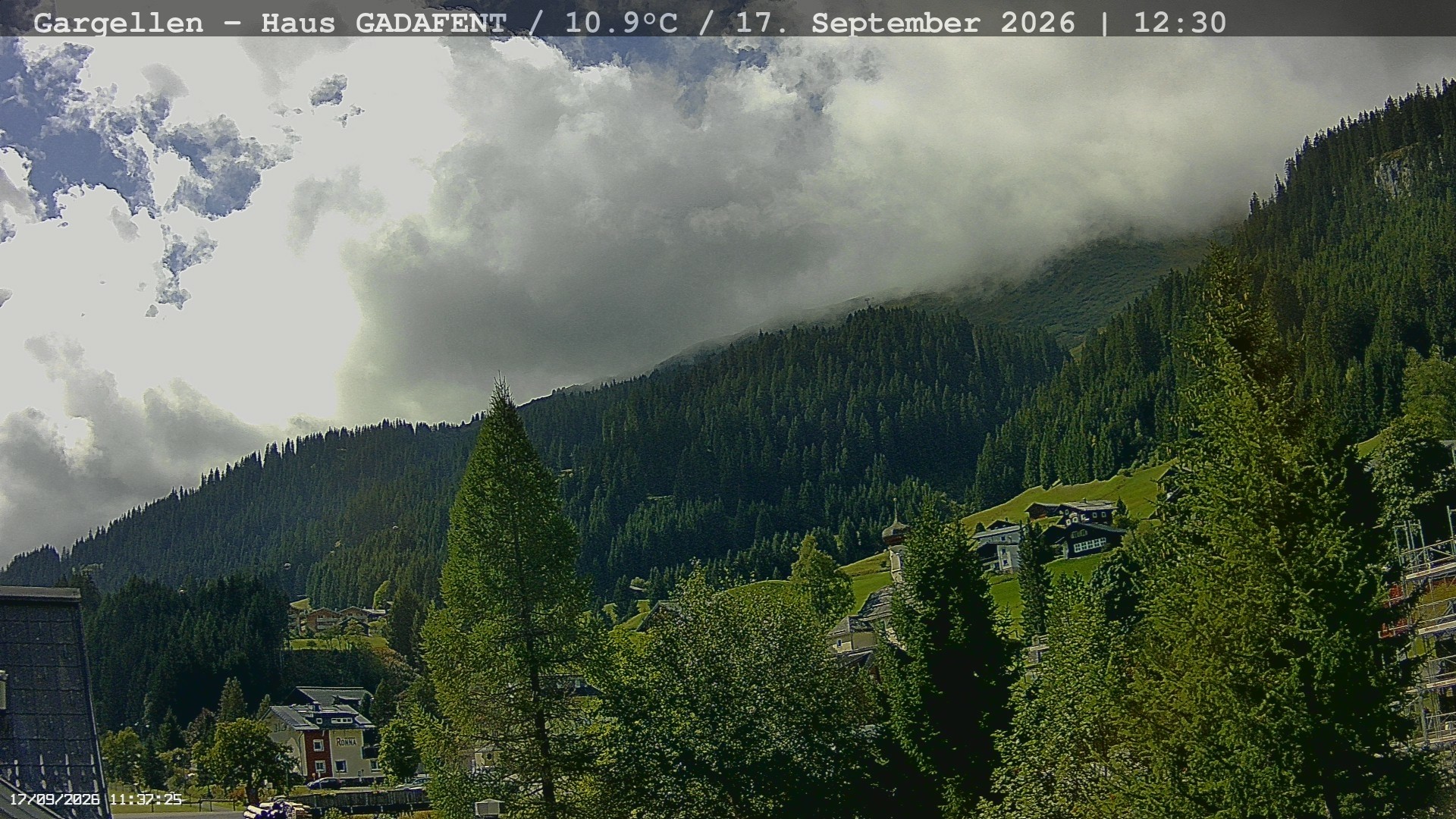 Archiv Foto Webcam Gargellen - Schafberg