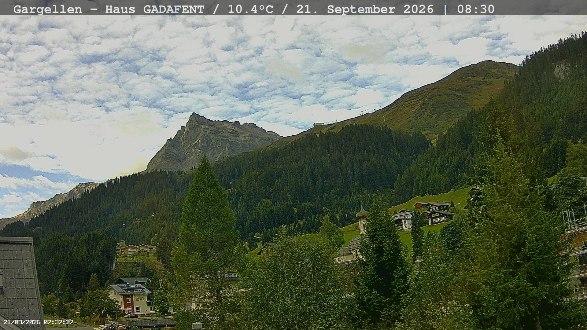 Archiv Foto Webcam Gargellen - Schafberg