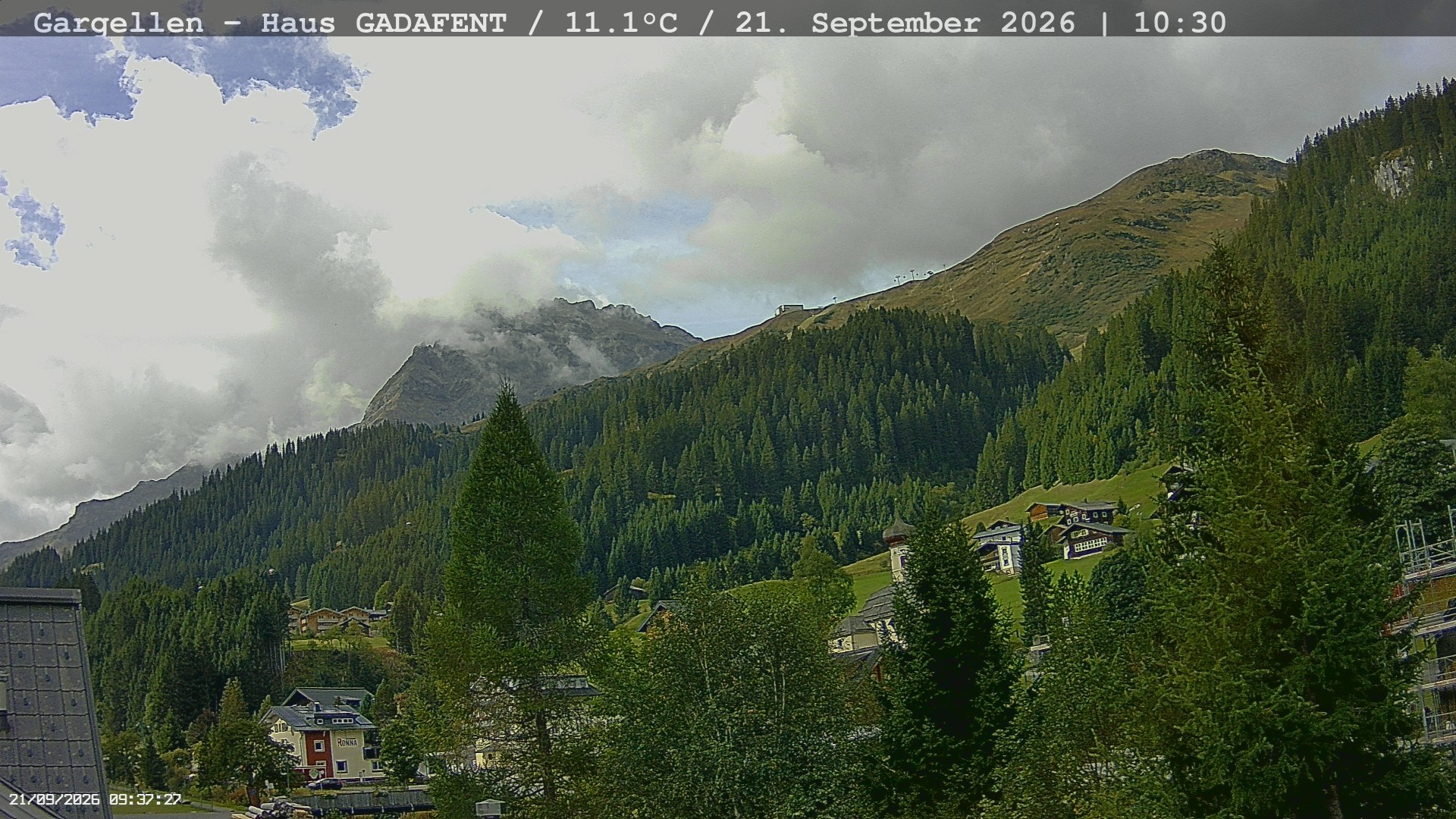 Archiv Foto Webcam Gargellen - Schafberg