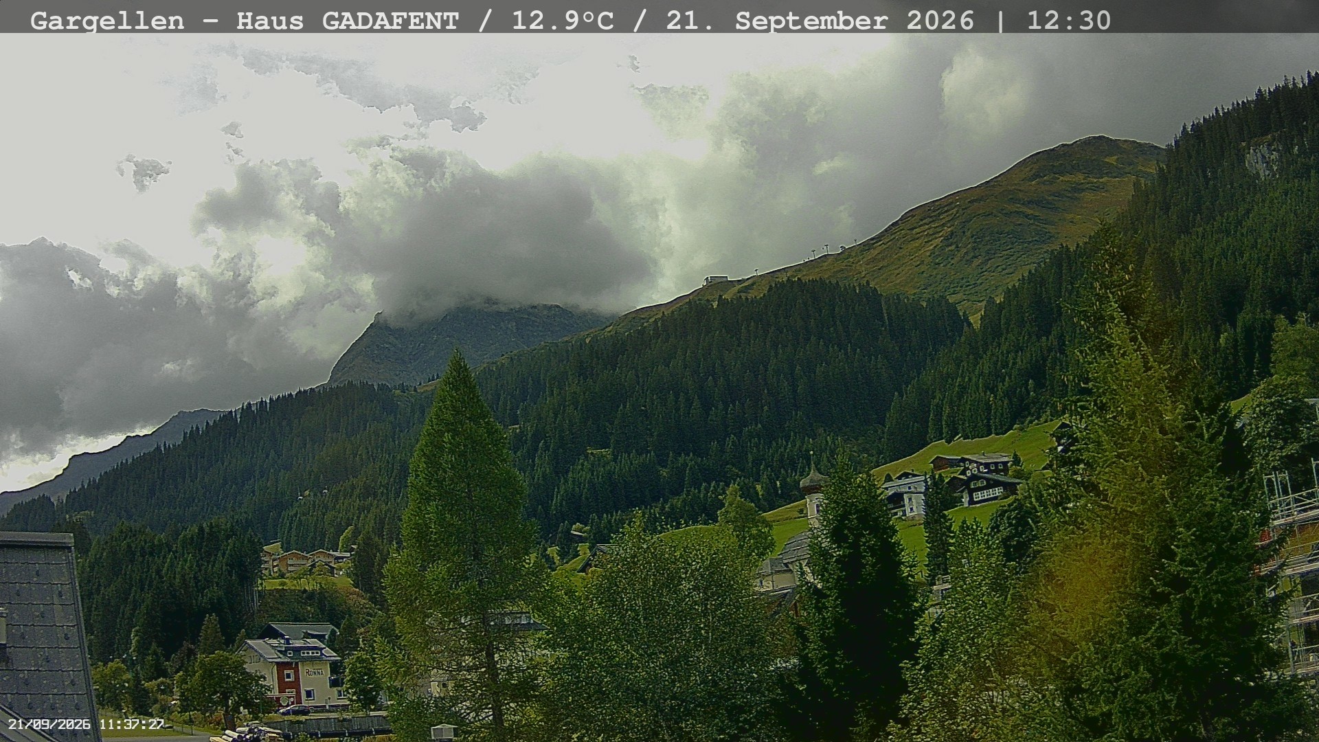 Archiv Foto Webcam Gargellen - Schafberg