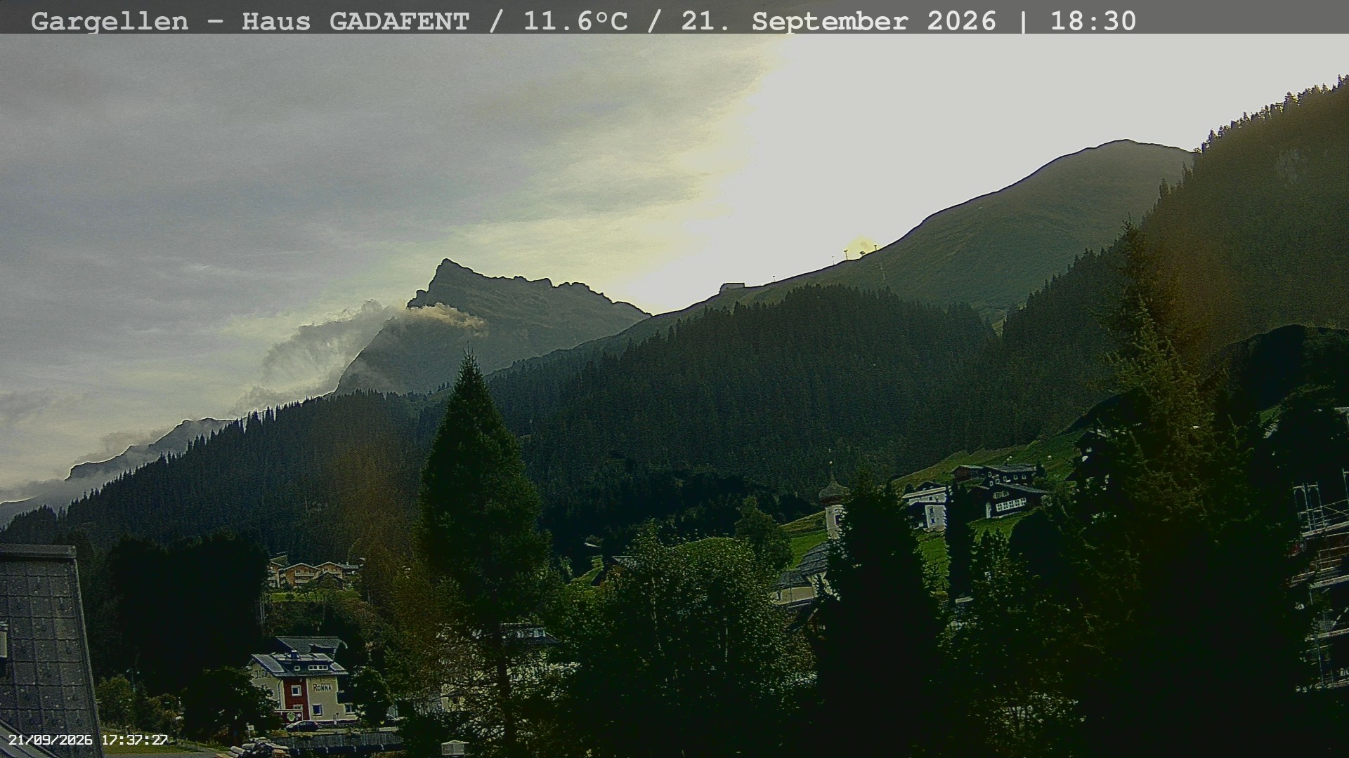 Archiv Foto Webcam Gargellen - Schafberg
