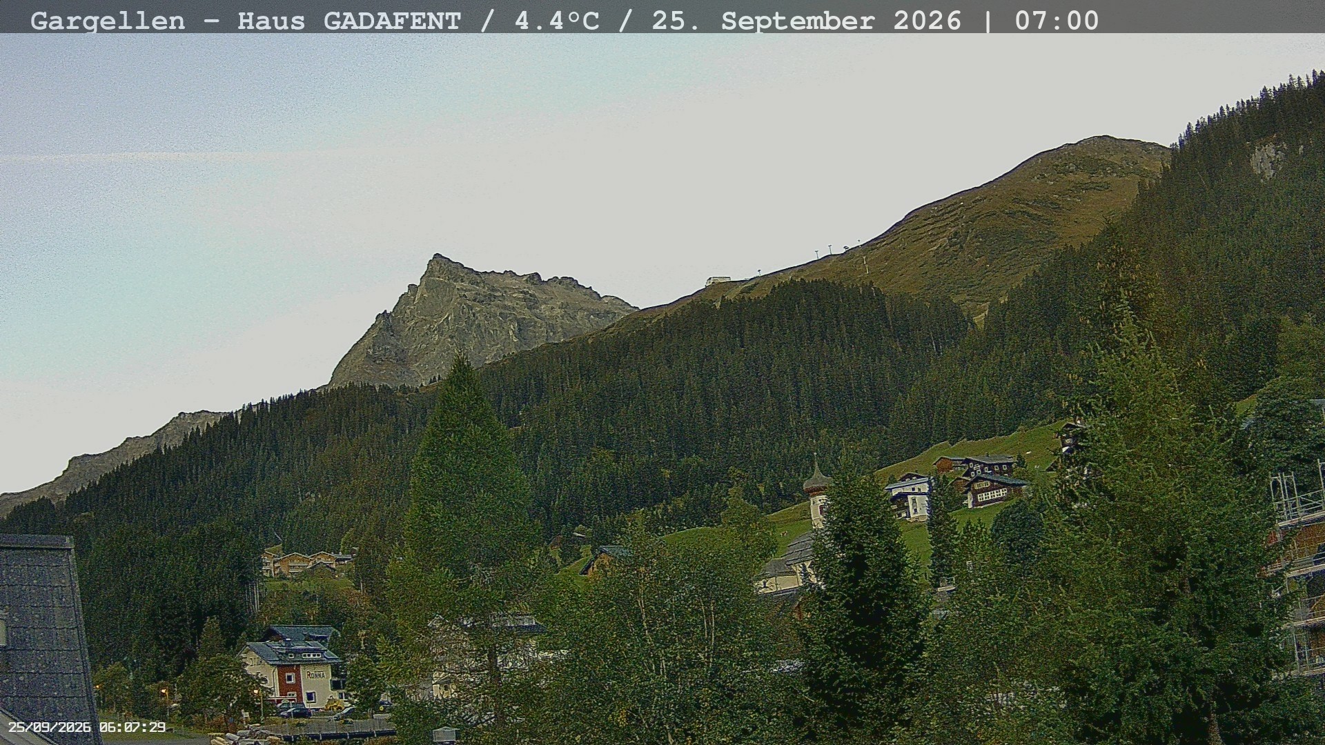 Archived image Webcam Schafberg Gargellen