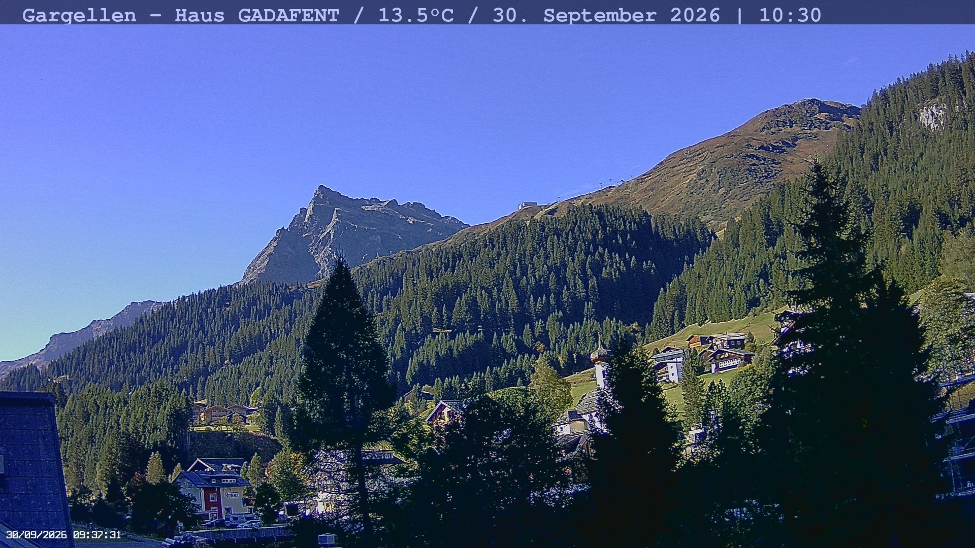 Archiv Foto Webcam Gargellen - Schafberg