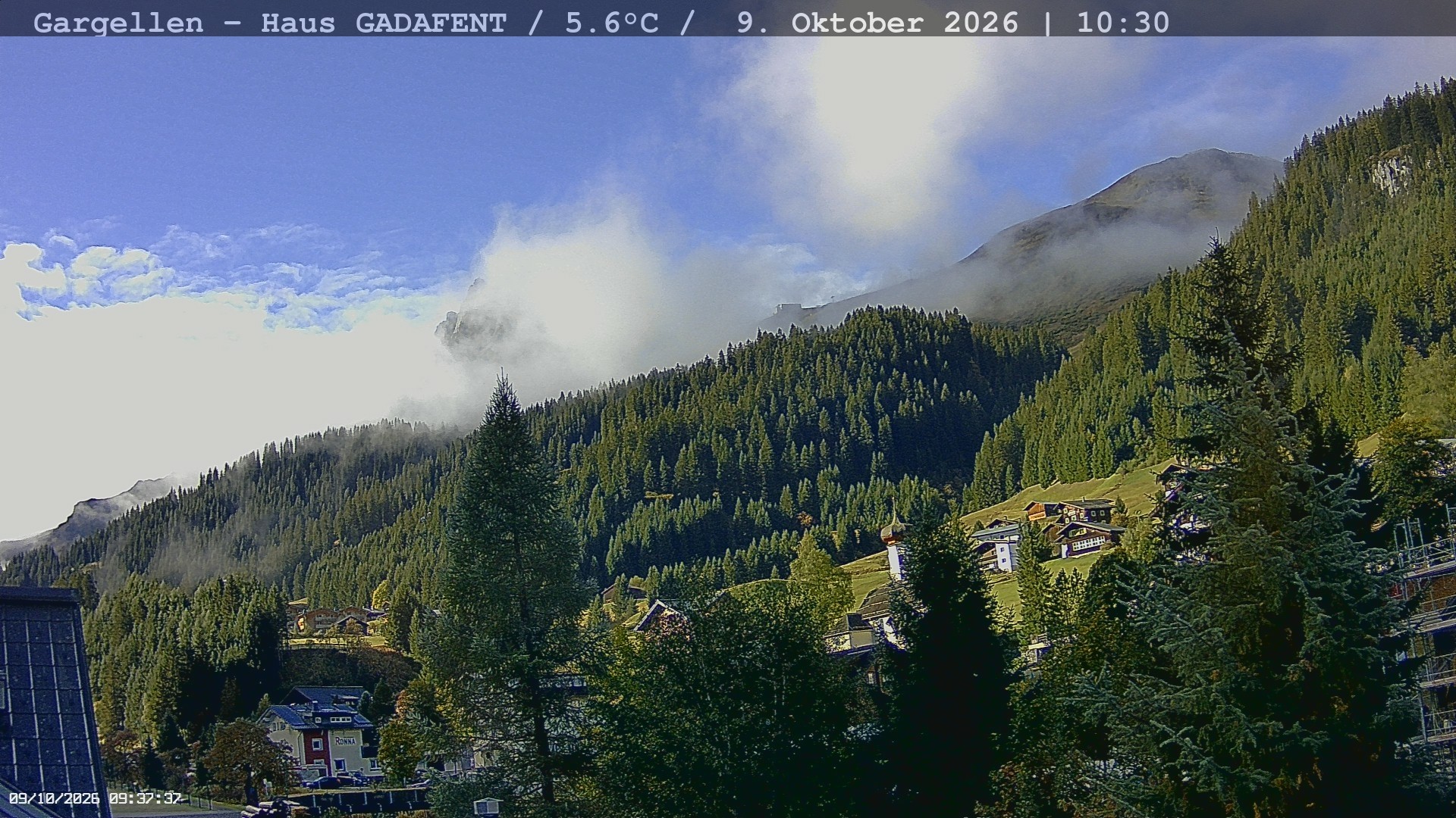 Archiv Foto Webcam Gargellen - Schafberg