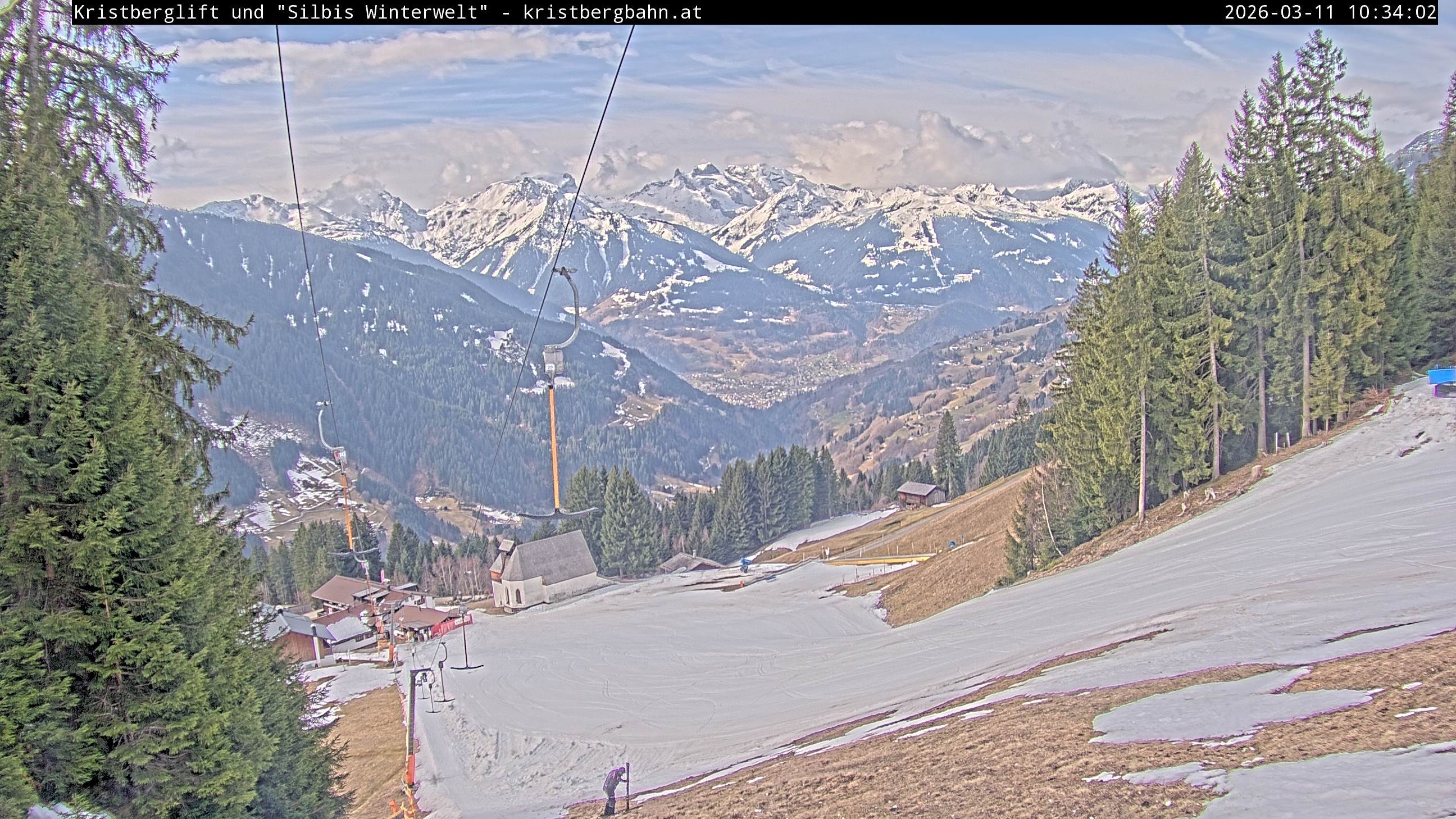 Archiv Foto Webcam Kristberg - Silbertal, St. Agatha Kirche