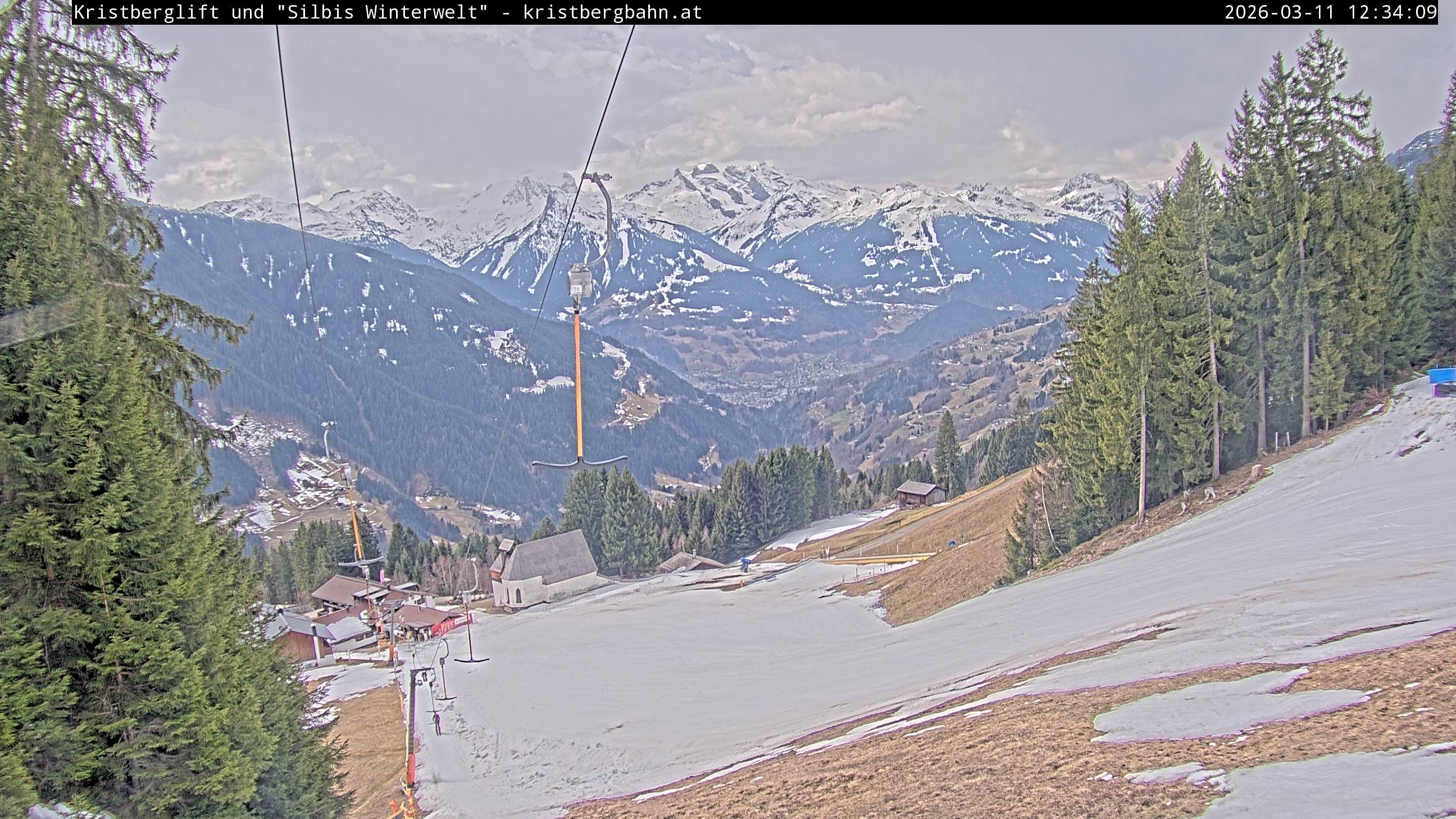 Archiv Foto Webcam Kristberg - Silbertal, St. Agatha Kirche