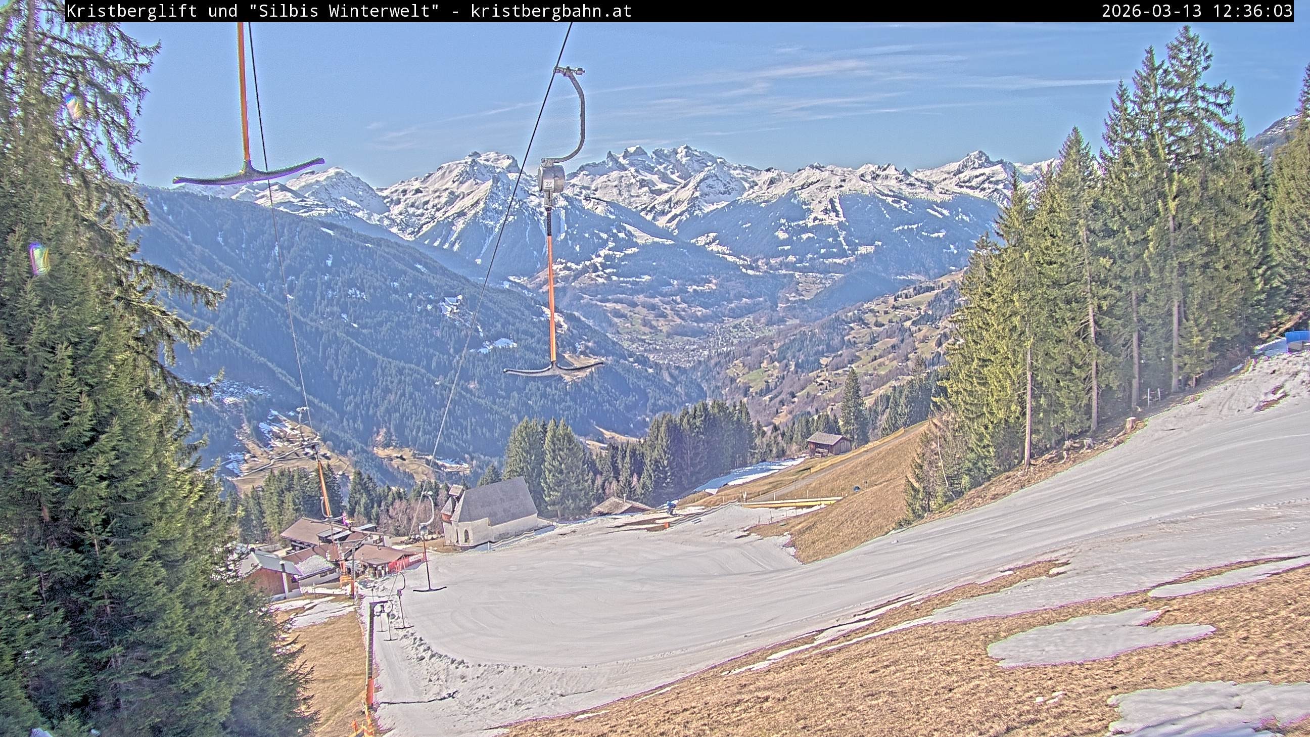 Archiv Foto Webcam Kristberg - Silbertal, St. Agatha Kirche